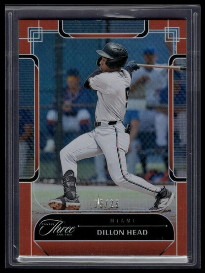 2024 Panini Three and Two #5 Dillon Head Orange #/25