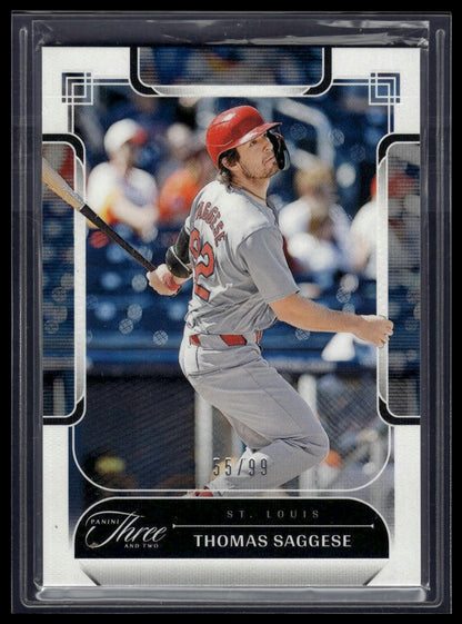 2024 Panini Three and Two #71 Thomas Saggese #/99