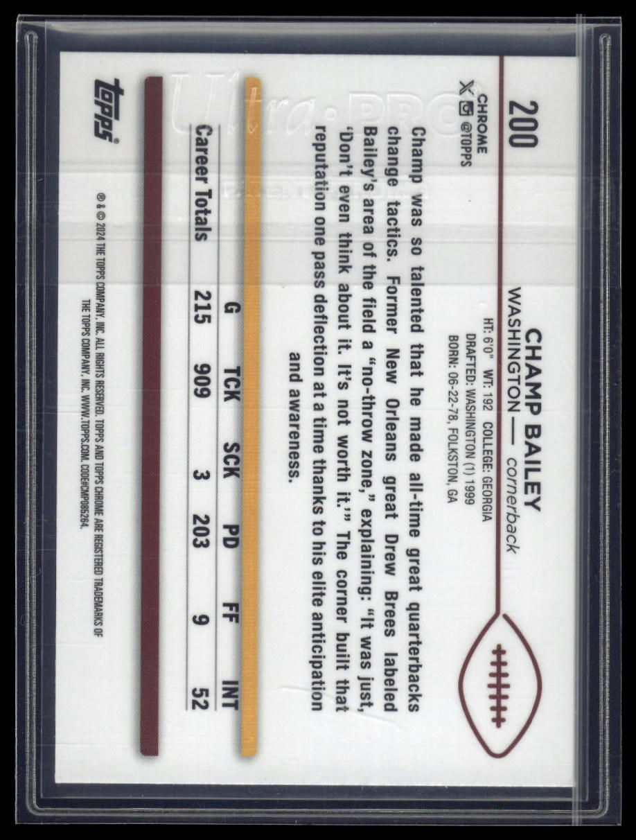2024 Topps Chrome Sapphire Edition #200 Champ Bailey