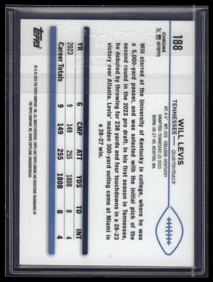 2024 Topps Chrome Sapphire Edition #188 Will Levis