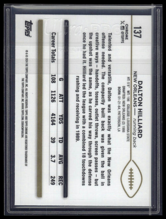 2024 Topps Chrome Sapphire Edition #137 Dalton Hilliard