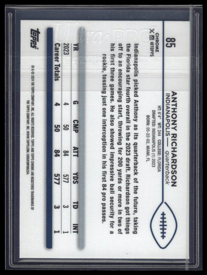 2024 Topps Chrome Sapphire Edition #85 Anthony Richardson