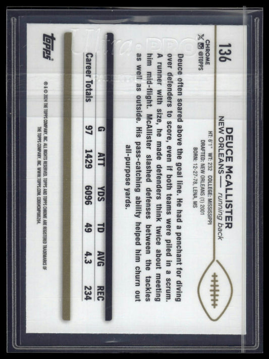 2024 Topps Chrome Sapphire Edition #136 Deuce McAllister