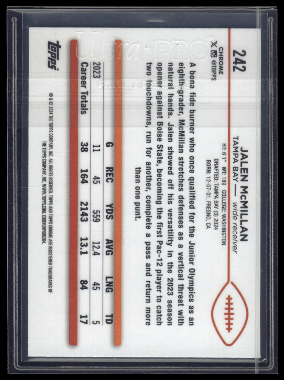 2024 Topps Chrome Sapphire Edition #242 Jalen McMillan