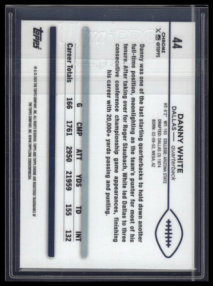 2024 Topps Chrome #44 Danny White Aqua Sonar Refractor #/199