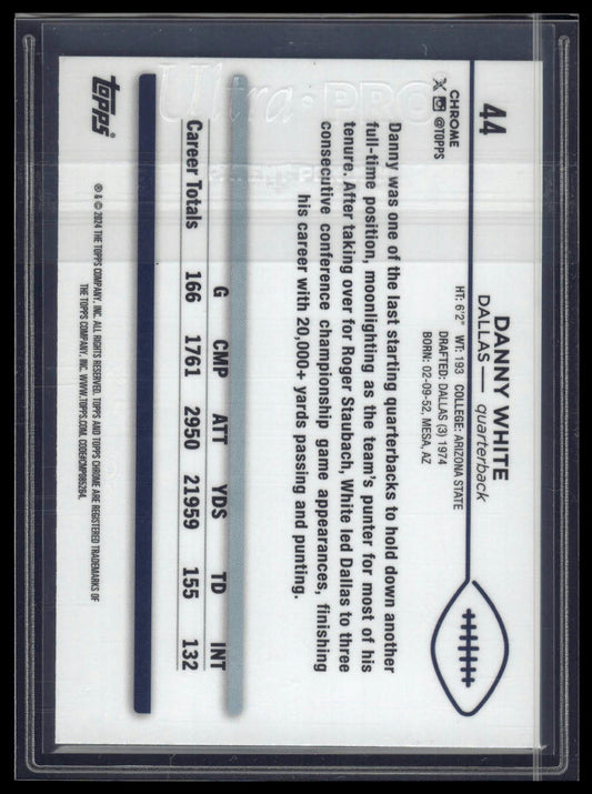 2024 Topps Chrome #44 Danny White Aqua Sonar Refractor #/199