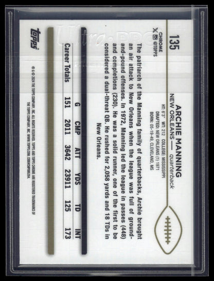2024 Topps Chrome Sapphire Edition #135 Archie Manning