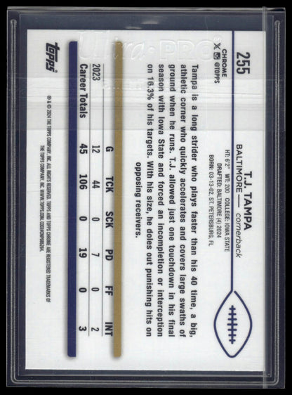 2024 Topps Chrome Sapphire Edition #255 T.J. Tampa