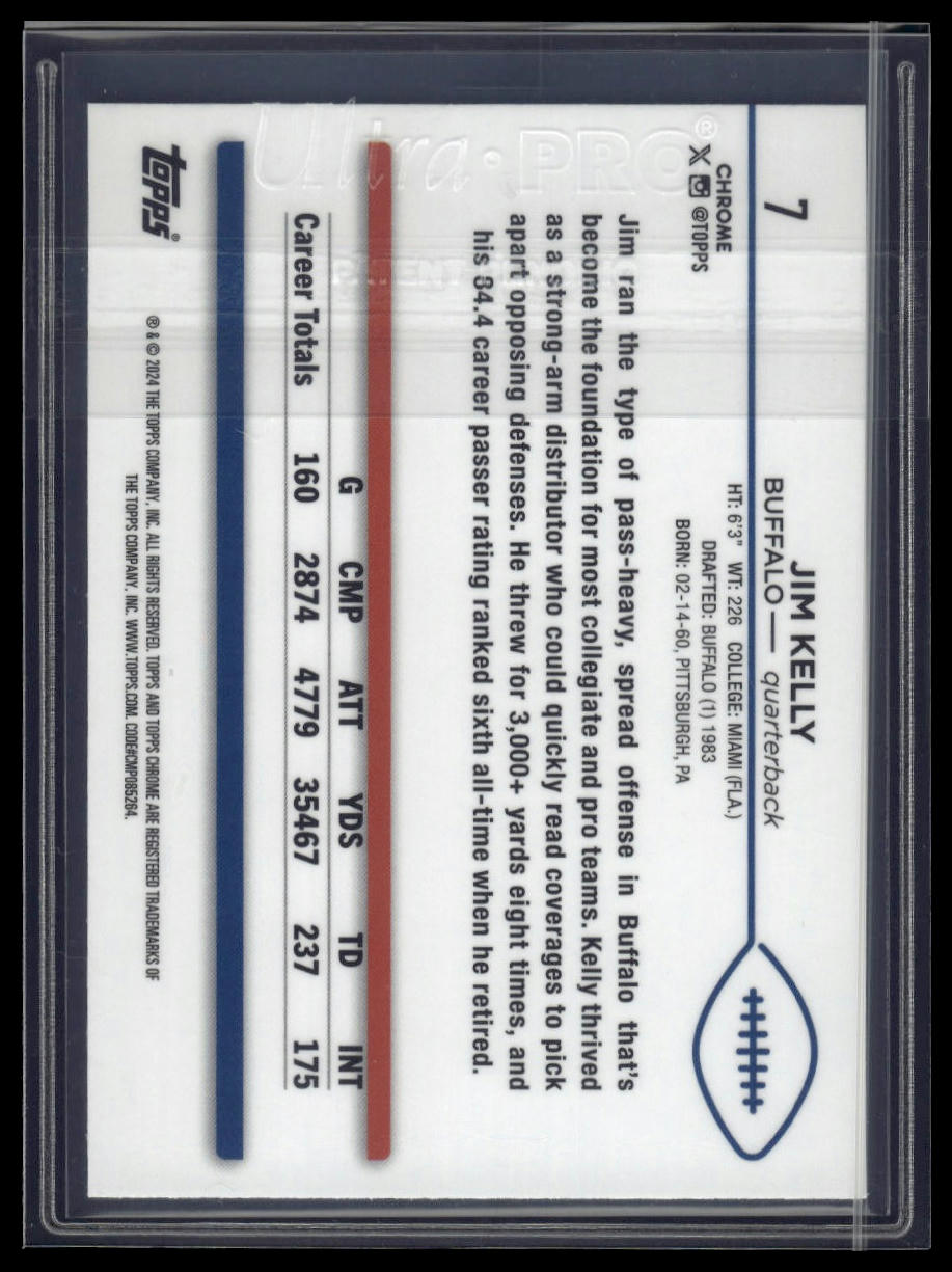 2024 Topps Chrome Sapphire Edition #7 Jim Kelly