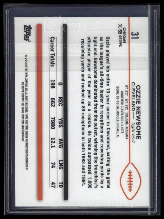 2024 Topps Chrome Sapphire Edition #31 Ozzie Newsome