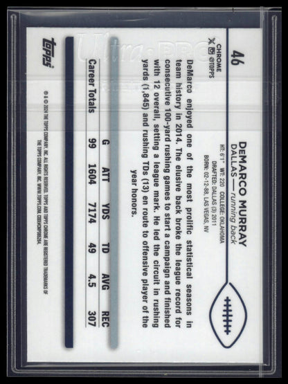 2024 Topps Chrome Sapphire Edition #46 DeMarco Murray