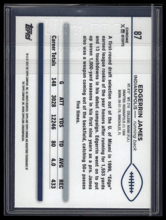 2024 Topps Chrome Sapphire Edition #87 Edgerrin James