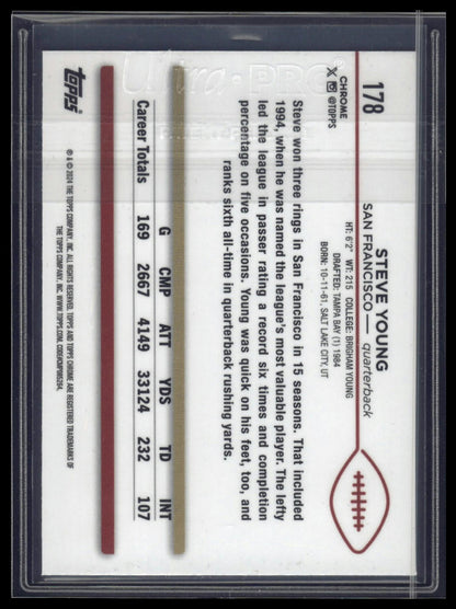 2024 Topps Chrome Sapphire Edition #178 Steve Young