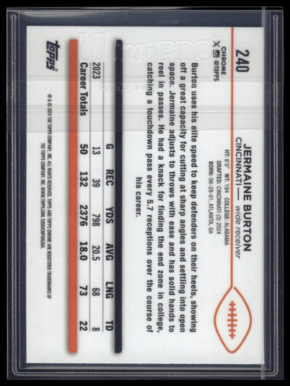 2024 Topps Chrome Sapphire Edition #240 Jermaine Burton