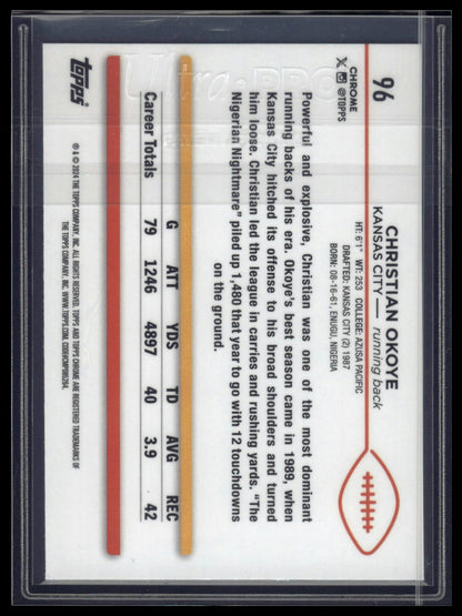 2024 Topps Chrome Sapphire Edition #96 Christian Okoye
