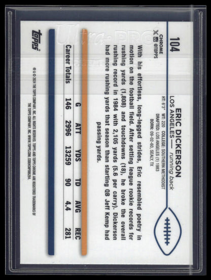 2024 Topps Chrome Sapphire Edition #104 Eric Dickerson