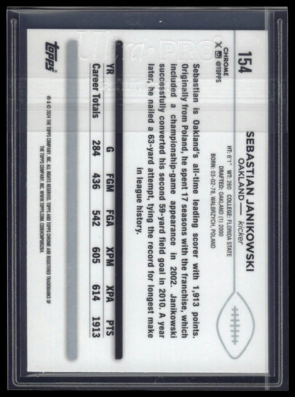 2024 Topps Chrome Sapphire Edition #154 Sebastian Janikowski