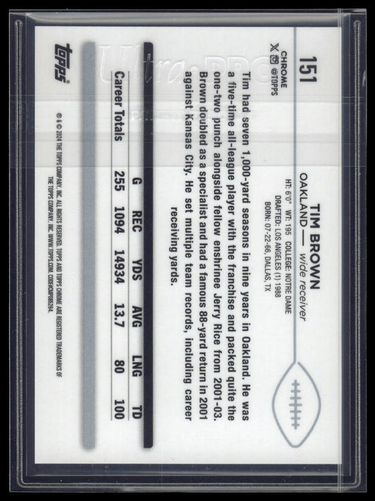 2024 Topps Chrome Sapphire Edition #151 Tim Brown Gold Sapphire #/50