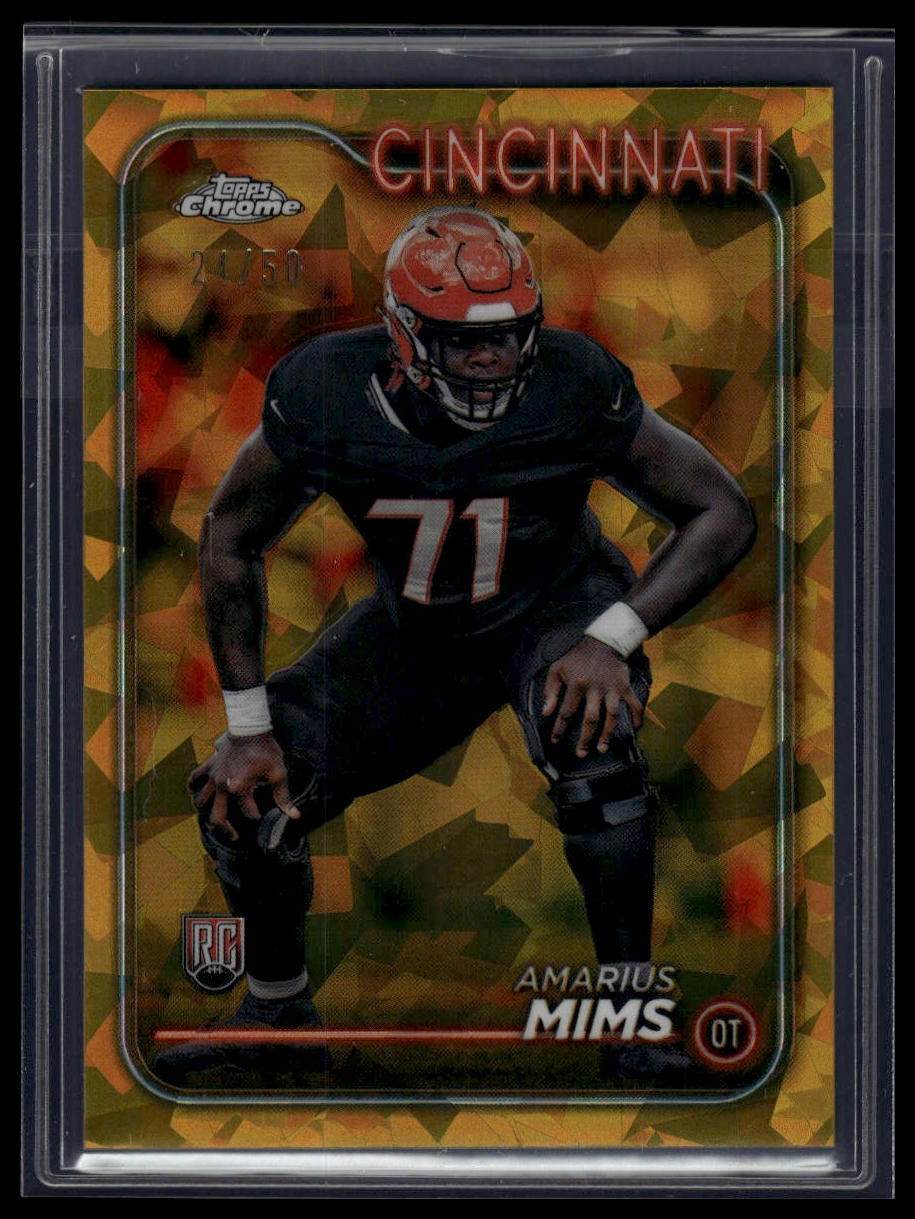 2024 Topps Chrome #271 Amarius Mims Gold Refractor #/50