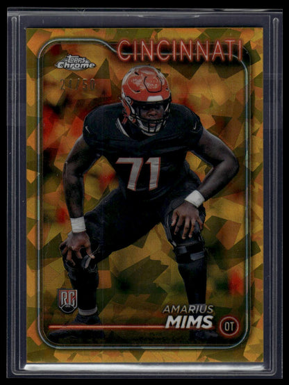 2024 Topps Chrome #271 Amarius Mims Gold Refractor #/50
