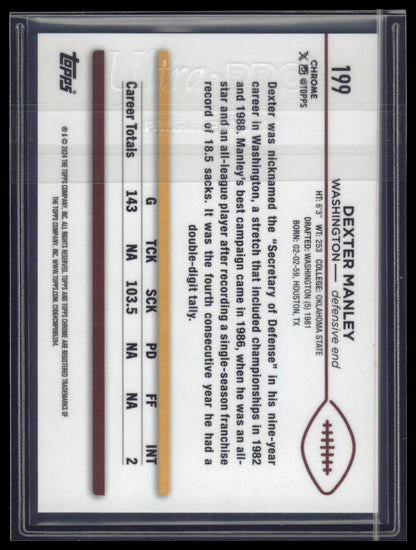 2024 Topps Chrome Sapphire Edition #199 Dexter Manley Gold Sapphire #/50