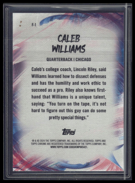 2024 Topps Chrome #F-1 Caleb Williams Finesse