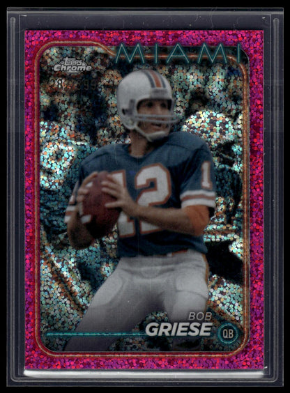2024 Topps Chrome #107 Bob Griese Pink Refractor