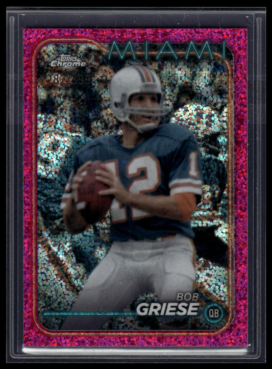 2024 Topps Chrome #107 Bob Griese Pink Refractor