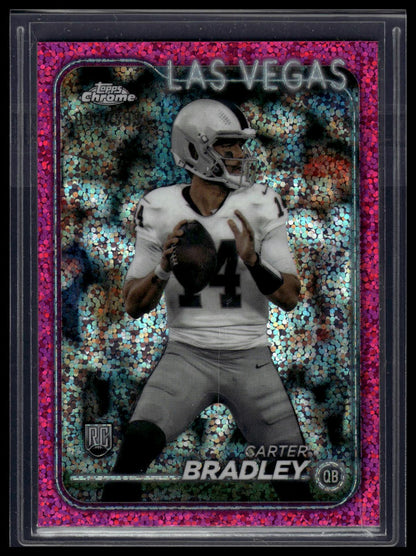 2024 Topps Chrome #272 Carter Bradley Magenta Speckle Refractor #/399