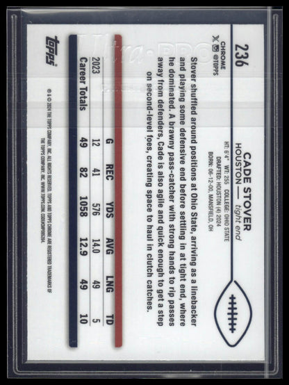 2024 Topps Chrome #236 Cade Stover Negative Refractor