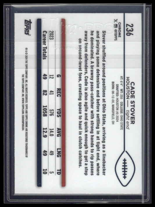 2024 Topps Chrome #236 Cade Stover Negative Refractor