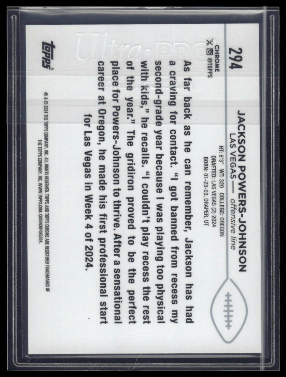 2024 Topps Chrome #294 Jackson Powers-Johnson Orange Wave Refractor #/25