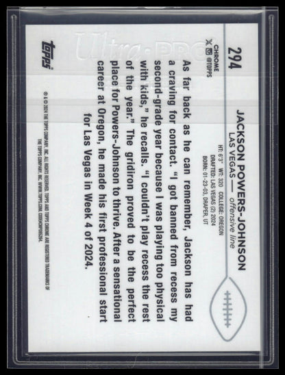 2024 Topps Chrome #294 Jackson Powers-Johnson Orange Wave Refractor #/25