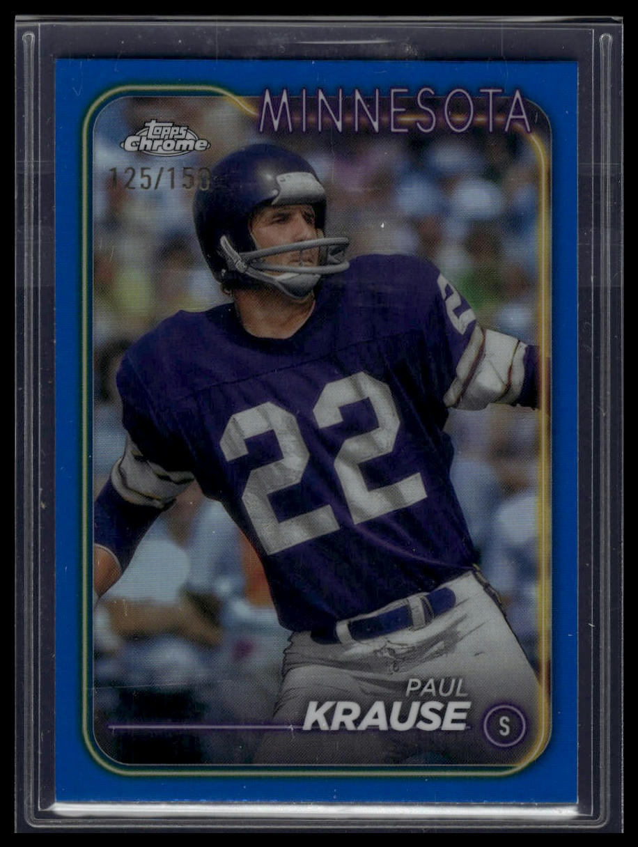 2024 Topps Chrome #118 Paul Krause Blue Refractor #/150