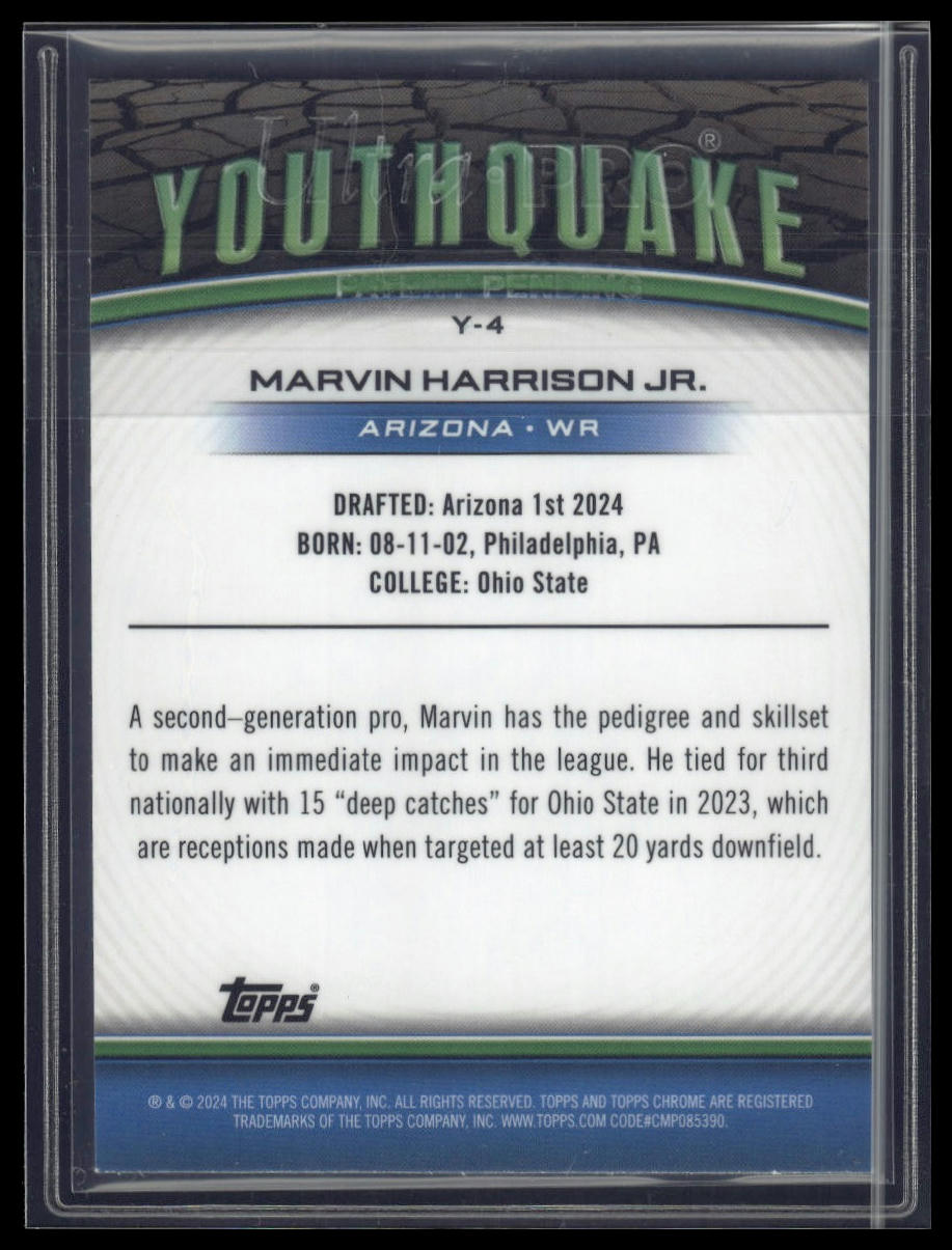 2024 Topps Chrome #Y-4 Marvin Harrison Jr. Youthquake