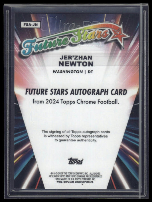 2024 Topps Chrome #FS-16 Jer'Zhan Newton Future Stars Refractor