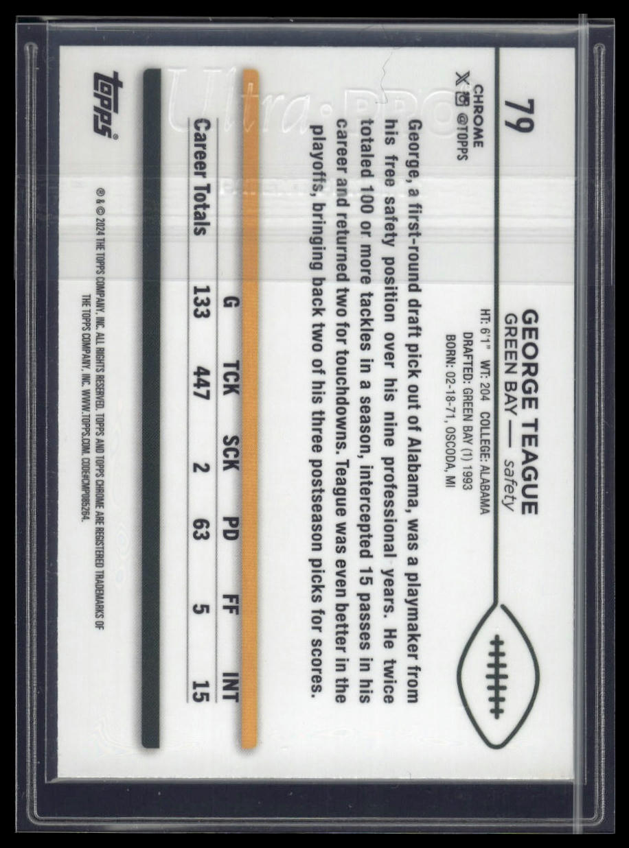 2024 Topps Chrome #79 George Teague Teal Refractor #/250