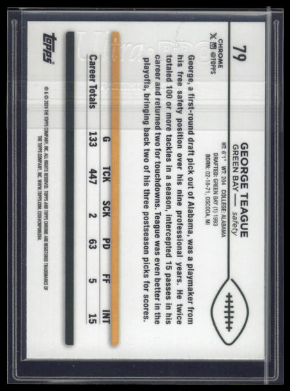 2024 Topps Chrome #79 George Teague Teal Refractor #/250