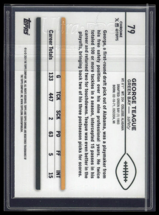 2024 Topps Chrome #79 George Teague Teal Refractor #/250