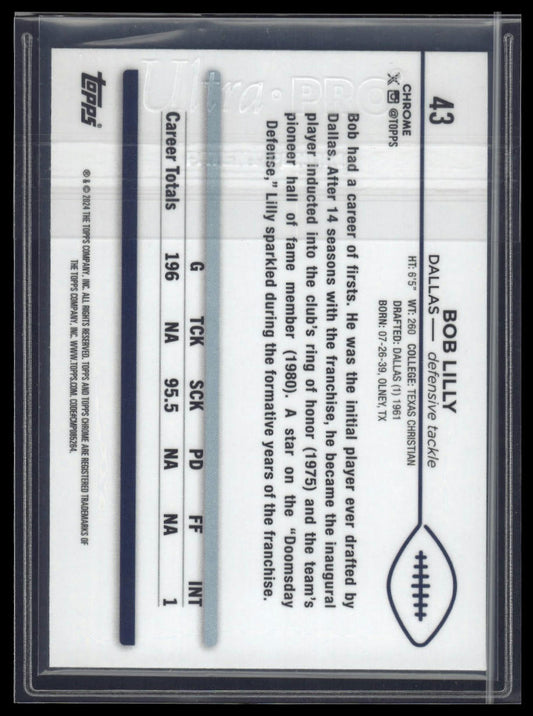2024 Topps Chrome #43 Bob Lilly Green Geometric Refractor #/99