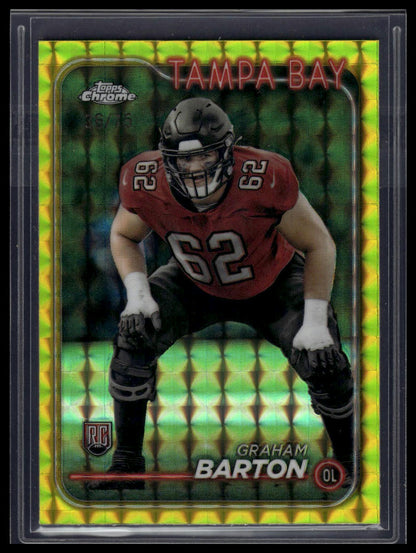 2024 Topps Chrome #288 Graham Barton Yellow Geometric Refractor #/75