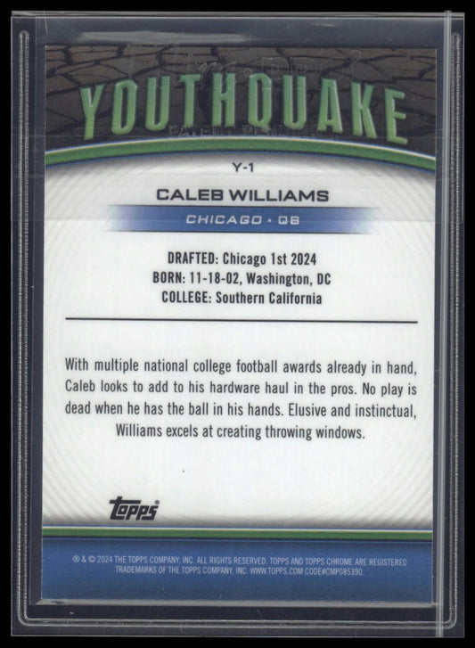 2024 Topps Chrome #Y-1 Caleb Williams Youthquake