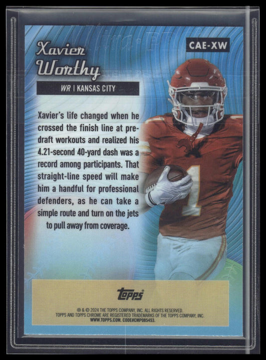 2024 Topps Chrome #CAE-XW Xavier Worthy Chrome All-Etch