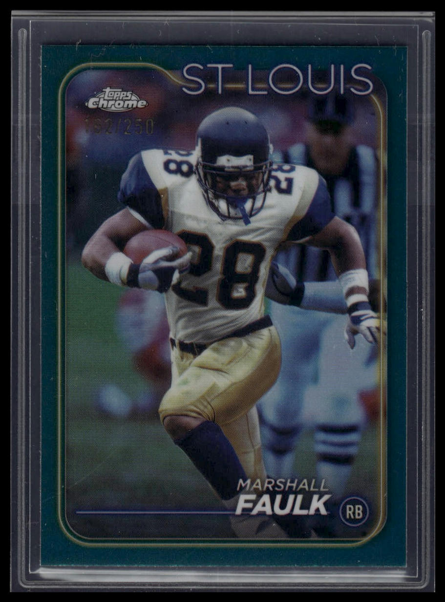 2024 Topps Chrome #101 Marshall Faulk Teal Refractor #/250