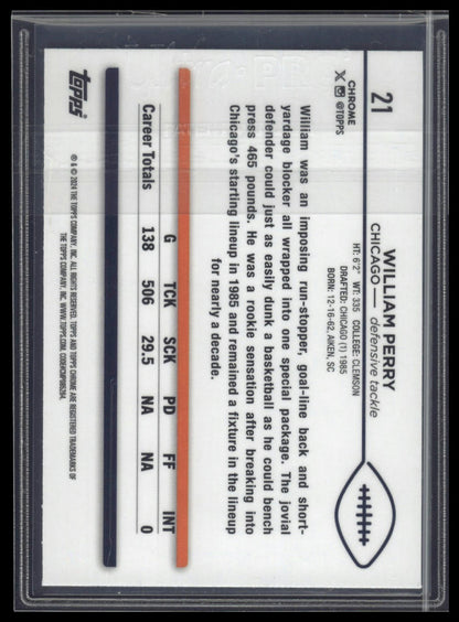 2024 Topps Chrome #21 William Perry Purple Speckle Refractor #/275