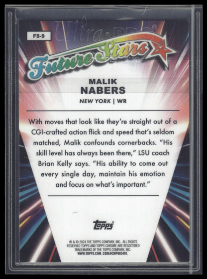2024 Topps Chrome #FS-9 Malik Nabers Future Stars X-Fractor