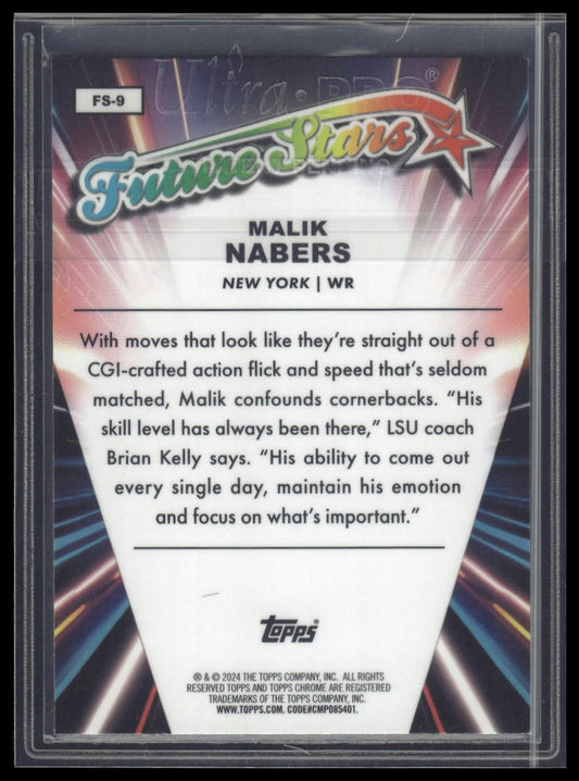 2024 Topps Chrome #FS-9 Malik Nabers Future Stars X-Fractor