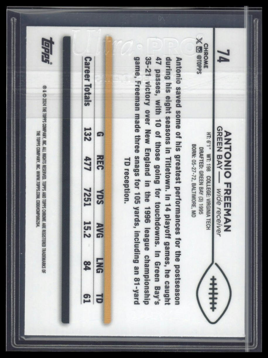 2024 Topps Chrome #74 Antonio Freeman Pink Refractor