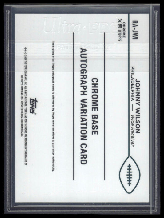 2024 Topps Chrome #RA-JWI Johnny Wilson Rookie Autographs Yellow Refractor