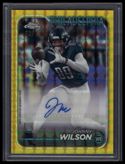 2024 Topps Chrome #RA-JWI Johnny Wilson Rookie Autographs Yellow Refractor